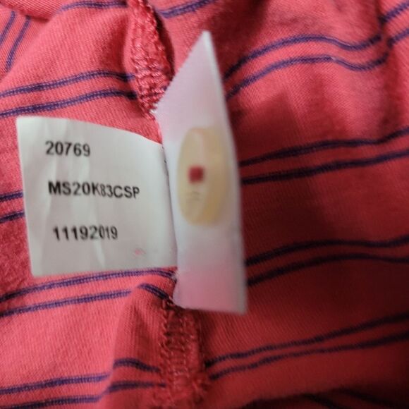 Peter Millar Crown Comfort Men's Golf Polo Shirt XL Red Blue Striped Club Logo A - Picture 12 of 13